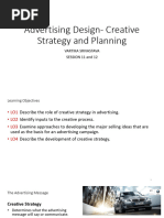 Session 11 and 12 Advertising Design - Creative Strategy and Planning