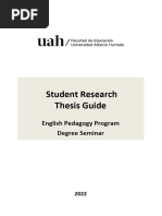 Student Guide To The Thesis (2022)