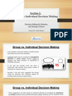 Decision Making For Business and Strategic Choices