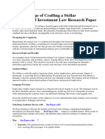 International Investment Law Research Paper