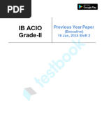 IB ACIO Grade-II (Executive) Official Paper (Held On - 18 Jan, 2024 Shift 2)