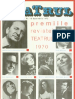 Revista Teatrul, Nr. 12, Anul XV, Decembrie 1970