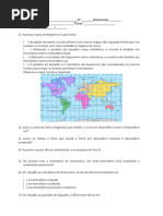 6°ano A Cartografia, Paralelos e Meridianos