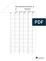 NATA-2017: Answer Key To Part-A (Set - A)