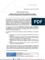 Circular Dpayt-008-2024 Presentación de Ratificación de Medios de Cobro Por Parte de Beneficiarios Residentes en El Exterior