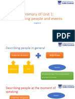 Summary of Unit 1 - English II