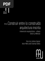 Construir Entre Lo Construido - TT