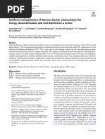 Synthesis and Application of Titanium Dioxide Photocatalysis For Energy, Decontamination and Viral Disinfection: A Review