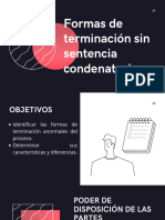 Formas de Terminación Sin Sentencia Condenatoria