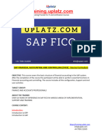 Sap Financial Accounting and Controlling (Fico) - Course Curriculum