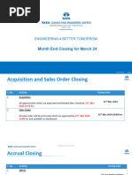 Finance Closure Calender - Mar 24