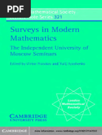 (London Mathematical Society Lecture Note Series) Victor Prasolov, Yulij Ilyashenko - Surveys in Modern Mathematics-Cambridge University Press (2005)