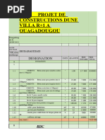 Projet de Constructions Dune Villa R+1 A Ouagadougou: Designation