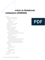 Introduction To Relational Databases (RDBMS)