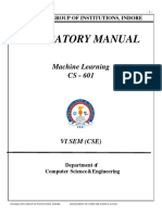 CS 601 ML Lab Manual