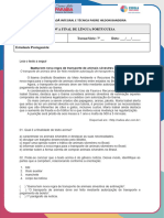 Avaliação Final de Português - 7º Ano