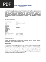 Clinical Psychological Assessment Report Activity