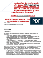 Que Achas de Nova Biblia de Textos Grego Hebraico Revolucionarios - Helio