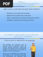 Módulo 4. Evaluación Del Proceso de Enseñanza-Aprendizaje en Formación Profesional para El Empleo. III