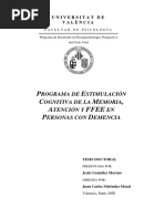 Programa de Estimulación Cognitiva, Tesis.