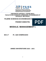 FSJES - MANAGEMENT 1 - Chapitre 3