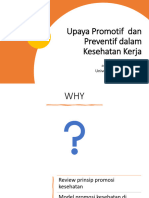 Upaya Promotif Dan Preventif Pada Kesehatan Kerja