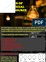 Types of Artificial Light Source