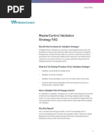 Mastercontrol Validation Strategy Faq