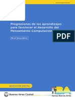 Progresiones de Pensamiento Computacional para El Nivel Secundario