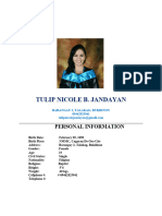 Tulip Nicole B. Jandayan Resume