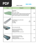 Bordereaux de Prix S Et E 11