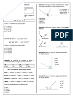 Teste de Matemática - 1º Bimestre - ÂNGULOS