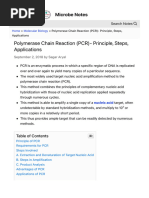 Polymerase Chain Reaction (PCR) - Principle, Steps, Applications