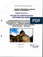 Estudio de Aprovechamiento Hidrico