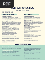 Aracataca Menu