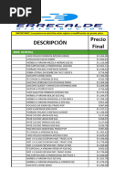 Lista de Precios General