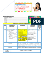 1° Sesión Día 5 Art Elaboramos Solaperos Con Nuestros Nombres