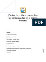 Protocolo Pautas de Cuidado Que Reciben Las Embarazadas en El Control Prenatal 1