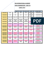 Annual Exam Schedule (2023-'24)