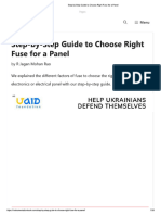 Step-by-Step Guide To Choose Right Fuse For A Panel