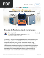 Ensaio de Resistência de Isolamento