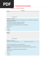 Evaluacion de Entrada