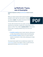 Sampling Methods - Types, Techniques & Examples