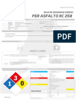 Msds Per Asfalto RC 250