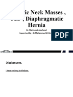 Pediatric Neck Masses, TEF, Diaphragmatic Hernia