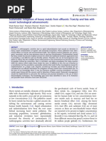 Sustainable Mitigation of Heavy Metals From Efflue