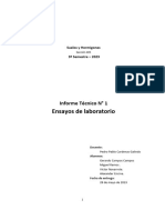 Informe de Ensayos de Laboratorio