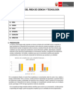 Plan Anual Del Área de Ciencia y Tecnología 2°