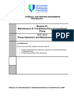 Lab Module 01 Maintenance & Troubleshoot Centrifugal Pump