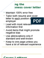 Increasing The Effectiveness Cover Letter